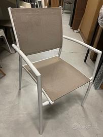 Sedia CHA82 Greenwood in alluminio Bianco e textil