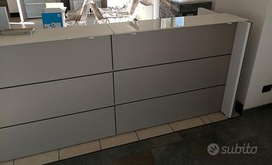 Bancone reception a L - misure cm 320x120