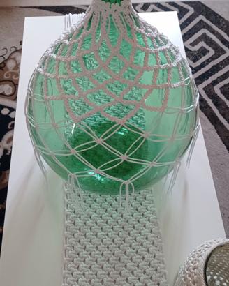 Rete macramè Boho Shabby per damigiana da 25 L
