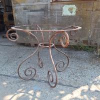 base per tavolo esterno in ferro battuto pieno 