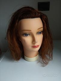 testina capelli veri 