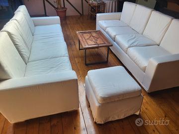 Divano XL (95x280)-coppia rifoderata a nuovo pouf