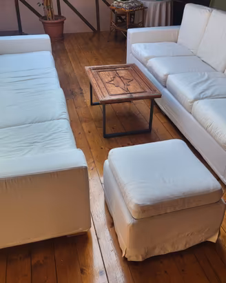 Divano XL (95x280)-coppia rifoderata a nuovo pouf