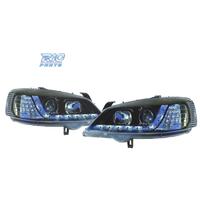 FARI OPEL ASTRA G 97-04 LUCE DIURNA LED CROMO