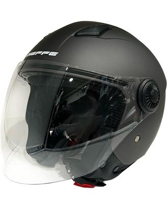 CASCO DIEFFE GRIGIO GRAFITE OPACO VISIERA LUNGA