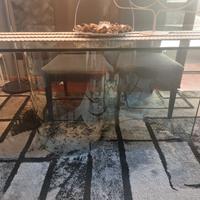 Tavolo tutto in cristallo