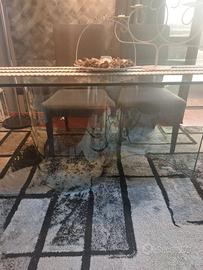 Tavolo tutto in cristallo