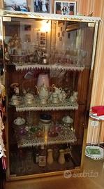 Vetrina -Cristalliera doppia anta dorata