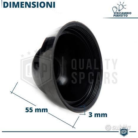 COPPIA TAPPI POSTERIORI FARO FARI LED E XENO FIAT 500 CINQUECENTO ABBAGLIANTI - Foto 3