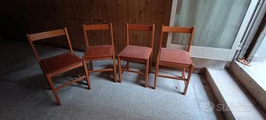 4 sedie da cucina in legno
