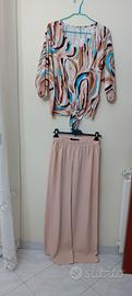 completo pantalone e blusa  fantasia 