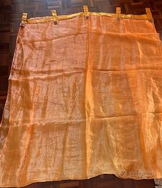 Coppia Tende in voile Arancione Oro