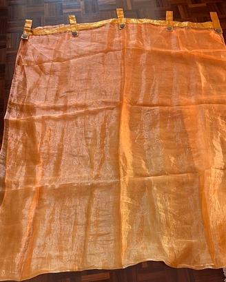 Coppia Tende in voile Arancione Oro