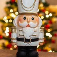 Soldatino di Natale Bianco e Oro