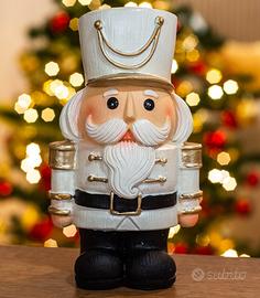 Soldatino di Natale Bianco e Oro