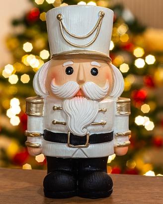 Soldatino di Natale Bianco e Oro