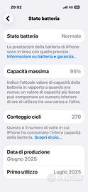 Iphone 16 pro 256  luglio 25 garanzia
