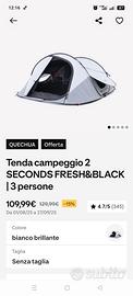 tenda da campeggio tre persone