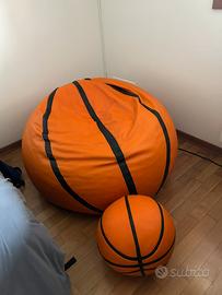 POUF pallone da basket. Poltrona a sacco