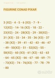 Figurine Conad movie moments Pixar 