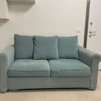 Divano Ikea 2/3 posti in tessuto verde acqua