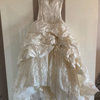 Abito da sposa oro champagne con velo 5 metri