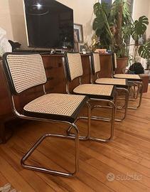 ALIVAR 4 sedie CESKA B32 nere (Eccellente Stato)