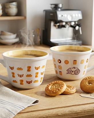 Set 2 Tazze Mug Mulino Bianco