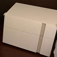 2 comodini color bianco gola canapa L 60 cm H 37 P