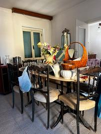 Tavolo in marmo con sedie anni 60’