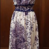 abito bianco e viola taglia unica 