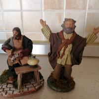 Statuine per presepe in terracotta vestite cm 12