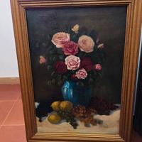 Quadro dipinto 1800 natura morta