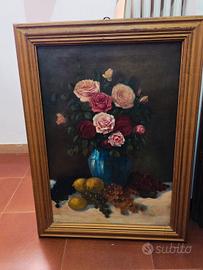 Quadro dipinto 1800 natura morta