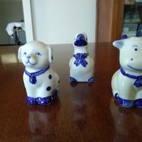 Tris di animali in ceramica 