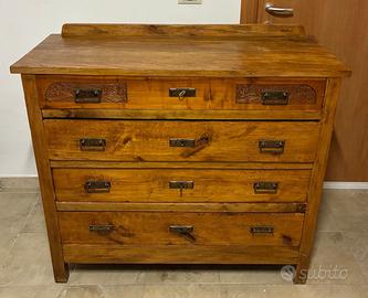 CASSETTIERA ANTICA LEGNO MASSELLO - PRIMI DEL '900