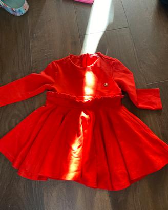 Vestito rosso bambina 12/18 mesi