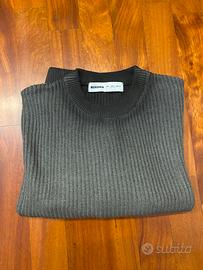 maglione felpa bershka grigio