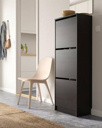 Scarpiera tre ripiani Ikea Bissa - colore marrone