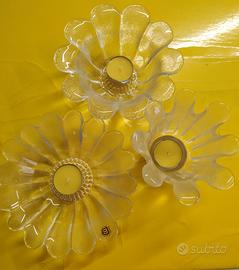 Ciotole (3) impilabili Cristallo spesso - Fiore