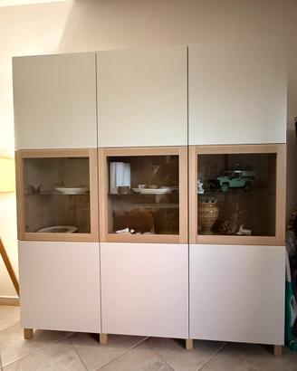 Ikea Besta - Vetrine & Credenza - Rovere/Bianco