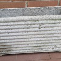 Vaso fioriera di cemento 59 x 24 cm, alto 30 cm