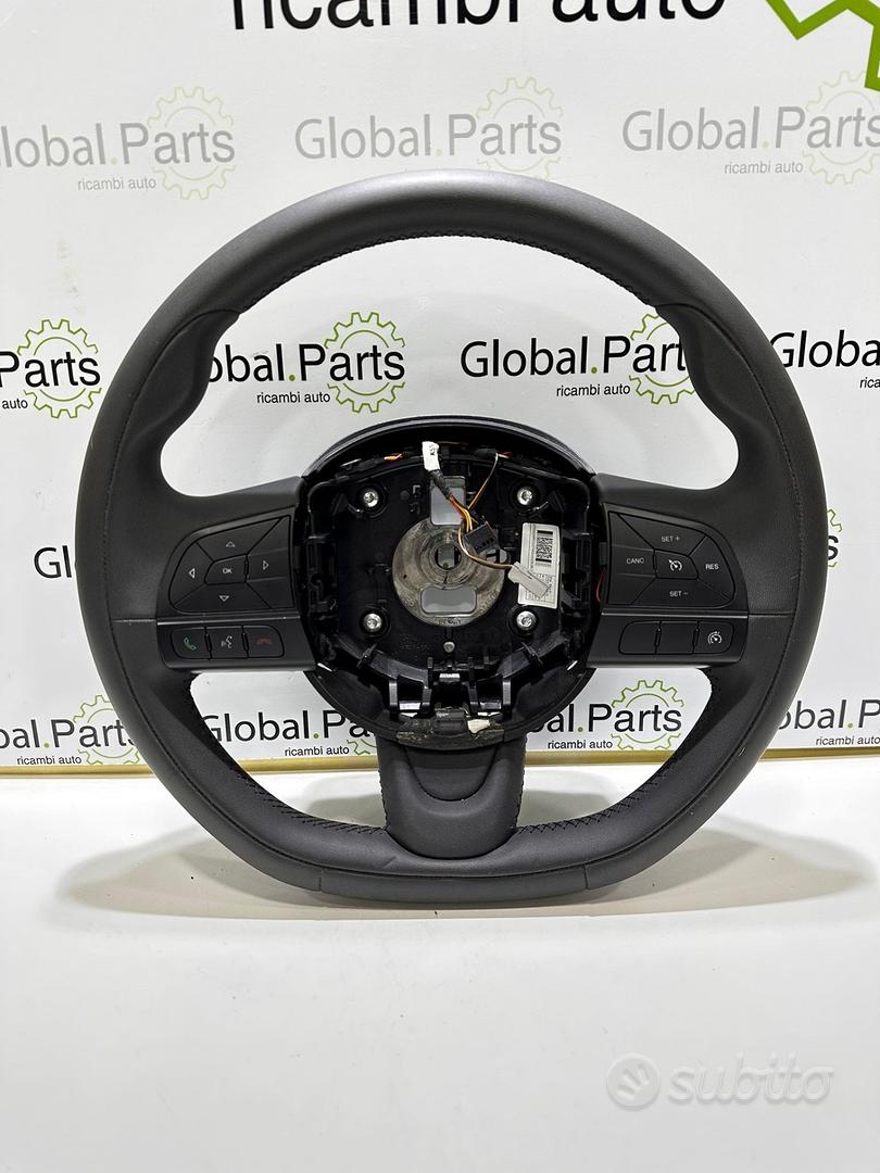 Pomello Volante Per Fiat 500X 2015-2023 - Con Cuscinetto E Chiave, Nero - Foto 7