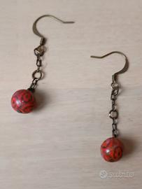 Collana e Orecchini Effetto Rame 