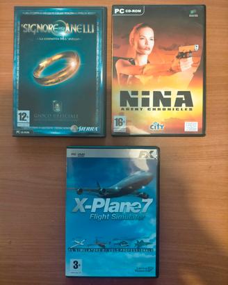 3 giochi PC
Il signore degli anelli,Nina Agent e 