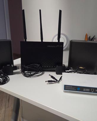 2x Asus ZenWiFi XT8 AX6600 + DSL-AC68U + Mini UPS