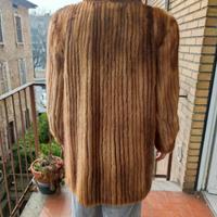 giacca in visone marrone chiaro 