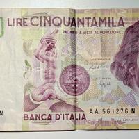 Banconota 50.000 Lire Bernini (1° tipo) - Banca d'