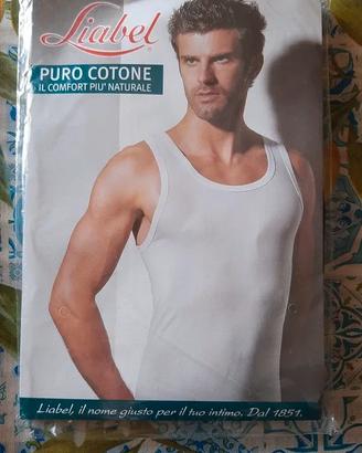 canottiera spalla larga uomo cotone TG 7