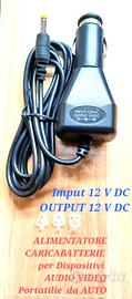 CARICABATTERIA da AUTO 12V DC Alimentatore LET DVD